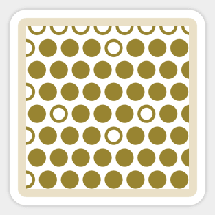 MOD Gold White Classy Bling Pattern Print Modern Mid Century Sticker